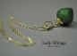Preview: Grüne Jade Schmuck - 14k - Edelstein Kette 925 Silber - Zwiebelform Anhänger - AAA Qualität - Luxuriöse - Geschenkidee Ehefrau
